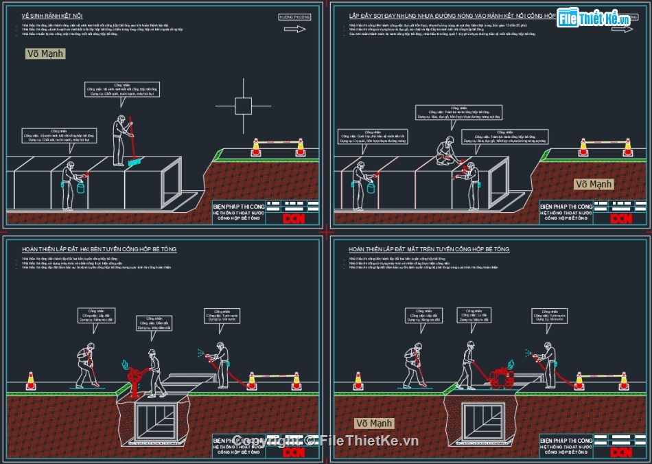 Biện pháp thi công cống tròn bê tông construction,construction methods,Biện pháp thi công khoan Robot HDD,Biện pháp thi công chiếu sáng,Biện pháp thi công lắp đặt đường ống nước ngầm,DCN