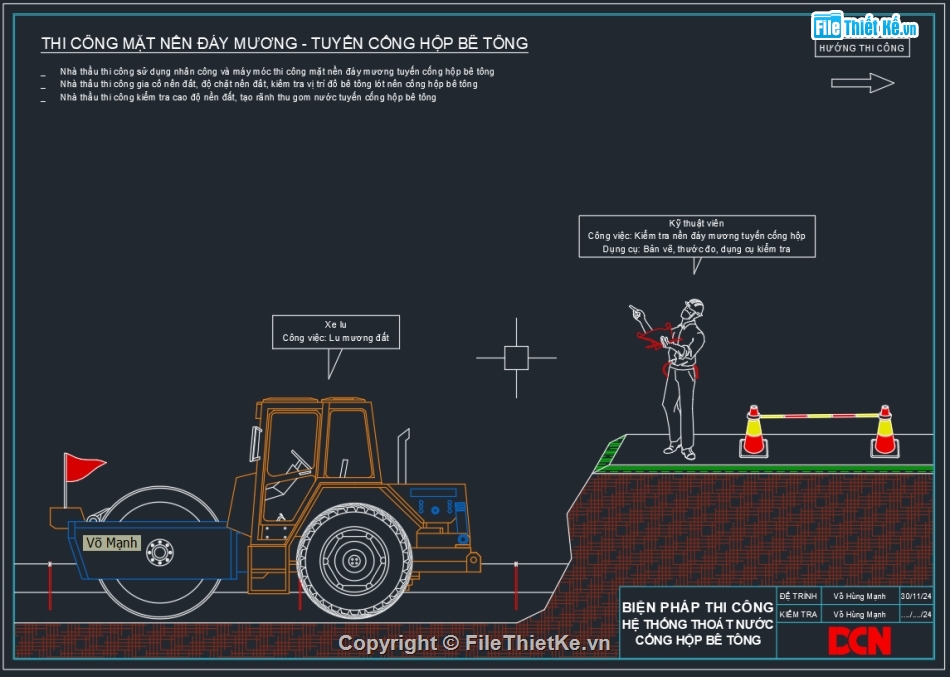 Biện pháp thi công cống tròn bê tông construction,construction methods,Biện pháp thi công khoan Robot HDD,Biện pháp thi công chiếu sáng,Biện pháp thi công lắp đặt đường ống nước ngầm,DCN