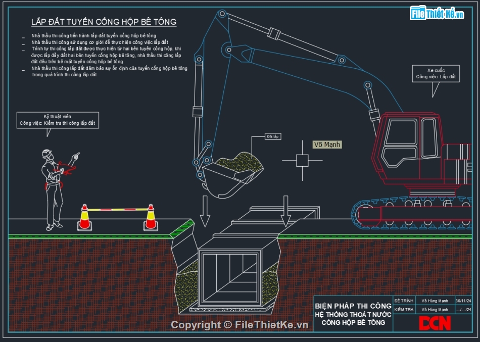 Biện pháp thi công cống tròn bê tông construction,construction methods,Biện pháp thi công khoan Robot HDD,Biện pháp thi công chiếu sáng,Biện pháp thi công lắp đặt đường ống nước ngầm,DCN