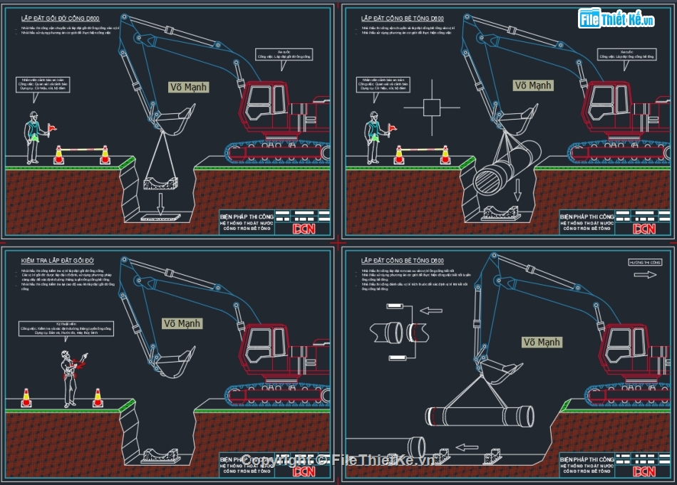 biện pháp thi công khoan ngầm kéo ống qua đường,biện pháp thi công ống nhựa gân xoắn hdpe,biện pháp thi công lắp đặt đường ống nước ngầm,Biện pháp thi công cống tròn,CONSTRUCTION METHODS