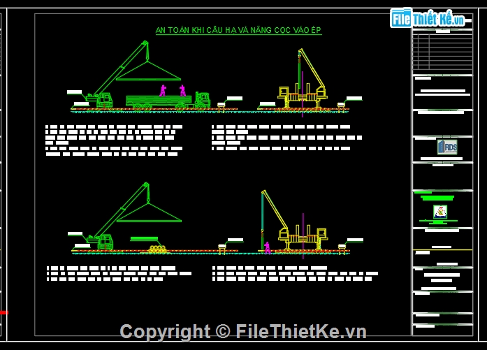 Biện pháp thi công,thi công cọc,thi công ép cọc,bản vẽ cọc