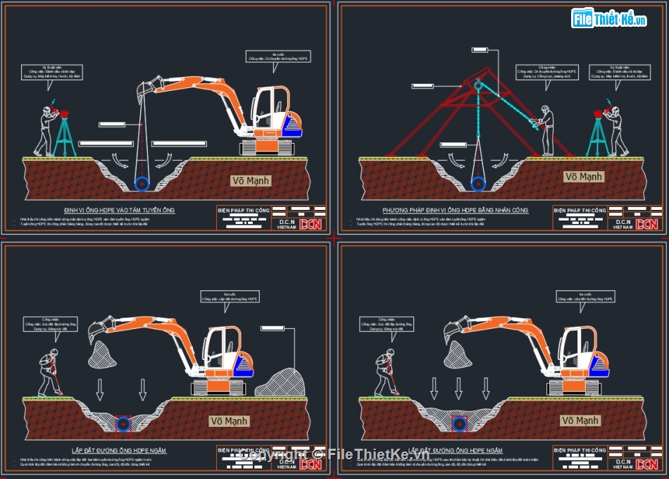 Biện pháp thi công ống nhựa gân xoắn HDPE,Biện pháp thi công lắp đặt đường ống nước ngầm,Biện pháp thi công chiếu sáng,Biện pháp thi công chống sét,Bản vẽ trạm biến áp 1 cột,Biện pháp thi công