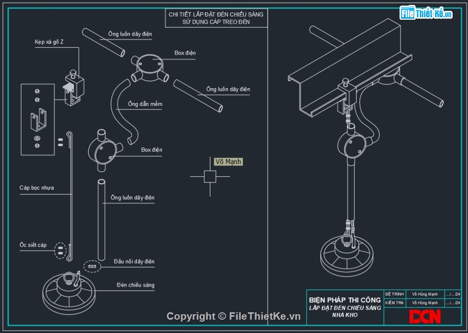 Bản vẽ trạm biến áp 1 cột,Biện pháp thi công chiếu sáng,Biện pháp thi công kéo cáp điện ngầm,Biện pháp thi công ống nhựa gân xoắn HDPE,Biện pháp thi công chống sét,DCN