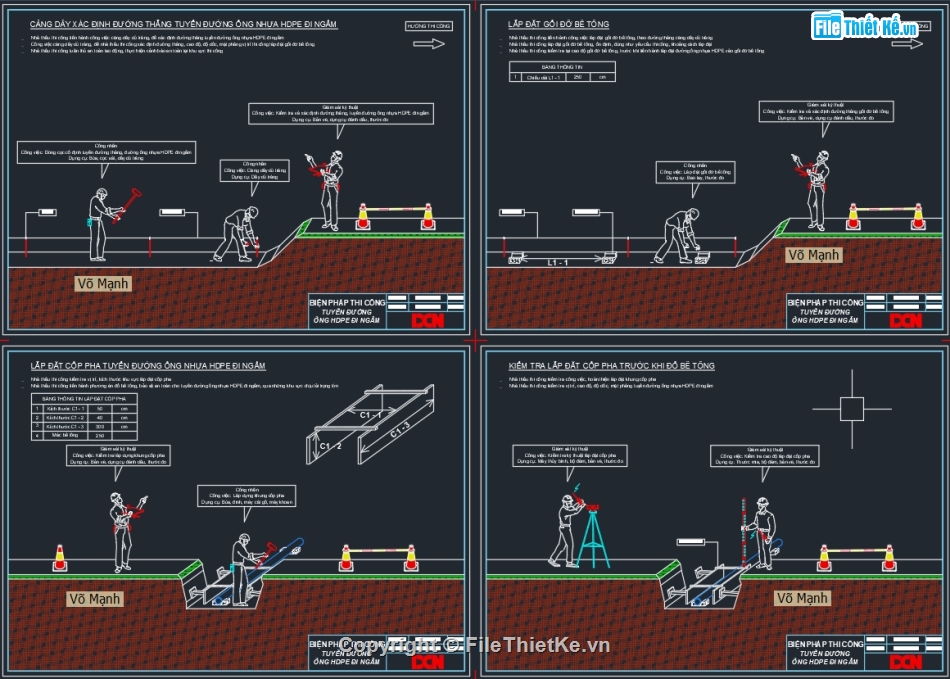 Biện pháp thi công ME kéo cáp điện,Biện pháp thi công chống sét,Biện pháp thi công chiếu sáng,Bản vẽ trạm biến áp 1 cột,Biện pháp thi công mương thoát nước bê tông,dcn