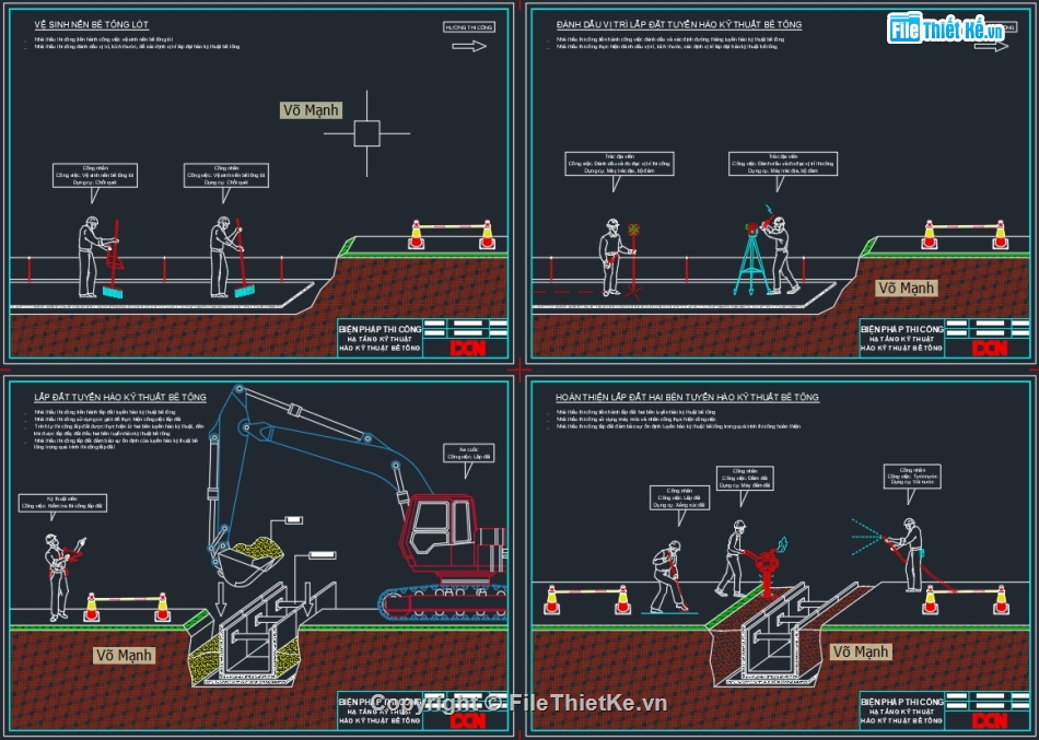 biện pháp thi công cống tròn bê tông construction,CONSTRUCTION METHODS,Biện pháp thi công hào kỹ thuật,Biện pháp thi công hạ tầng kỹ thuật,biện pháp thi công khoan robot hdd,bản vẽ DCN