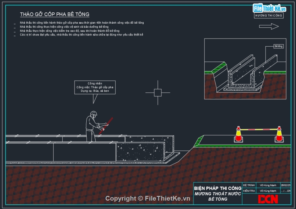 Biện pháp thi công mương thoát nước,biện pháp thi công khoan ngầm kéo ống qua đường,CONSTRUCTION METHODS,Biện pháp thi công hào kỹ thuật,Biện pháp thi công cống hộp bê tông lắp ghép,DCN