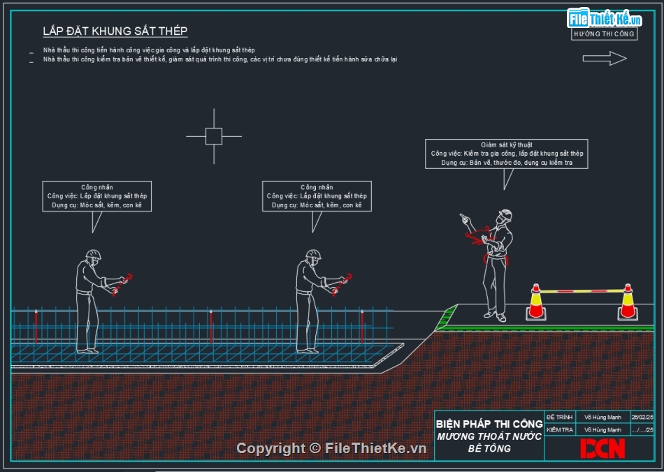 Biện pháp thi công mương thoát nước,biện pháp thi công khoan ngầm kéo ống qua đường,CONSTRUCTION METHODS,Biện pháp thi công hào kỹ thuật,Biện pháp thi công cống hộp bê tông lắp ghép,DCN