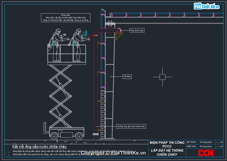 Biện pháp thi công ống gió chống cháy hút khói,Biện pháp thi công pccc,Biện pháp thi công ống chữa cháy,Biện pháp thi công chữa cháy vách tường,Biện pháp thi công sprinkler,DCN