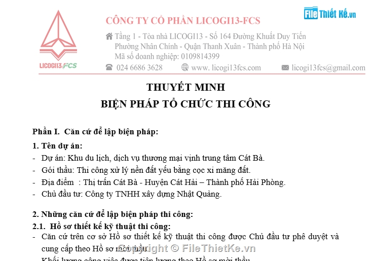 Biện pháp thi công,cọc,thi công cọc,thuyết minh