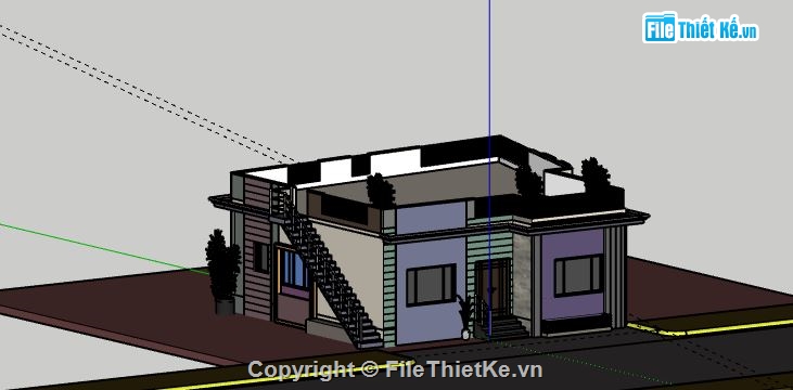 Biệt thự 1 tầng,model su biệt thự 1 tầng,file su biệt thự 1 tầng