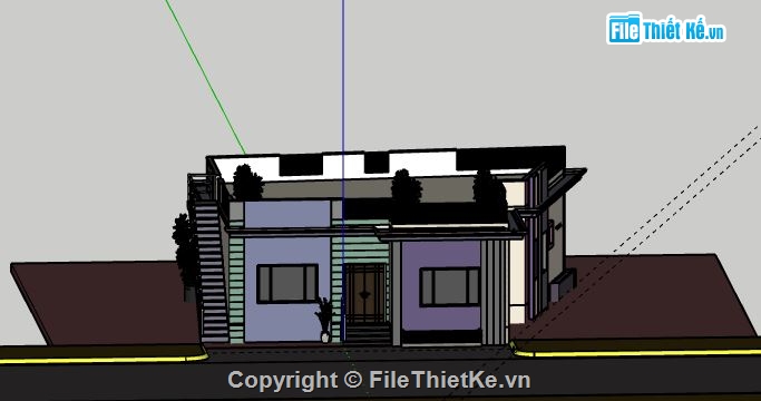 Biệt thự 1 tầng,model su biệt thự 1 tầng,file su biệt thự 1 tầng