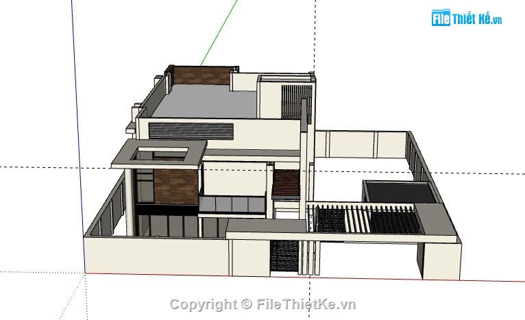 Biệt thự 1 tầng,model su biệt thự 1 tầng,biệt thự 1 tầng file su