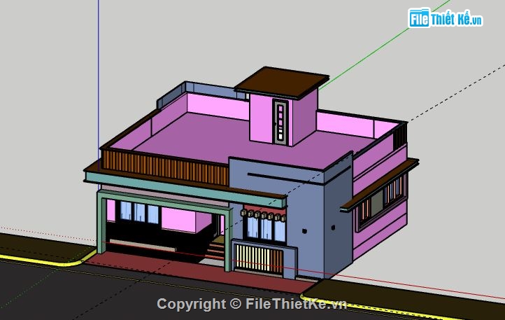 Biệt thự 1 tầng,model su biệt thự 1 tầng,file su biệt thự 1 tầng