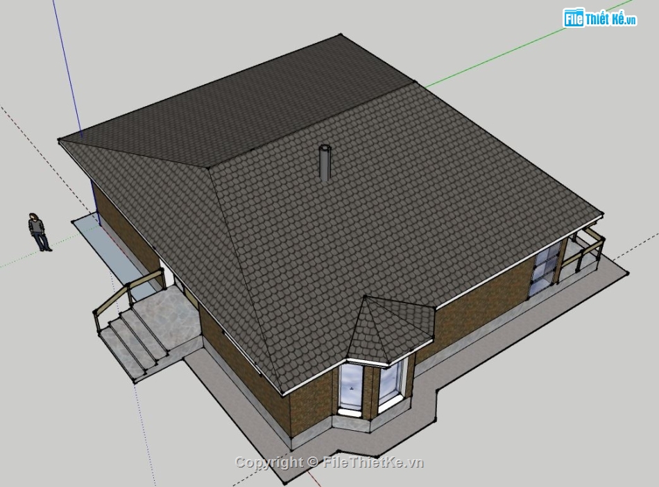 Biệt thự 1 tầng,model su biệt thự 1 tầng,biệt thự 1 tầng sketchup,sketchup biệt thự 1 tầng,biệt thự 1 tầng file su