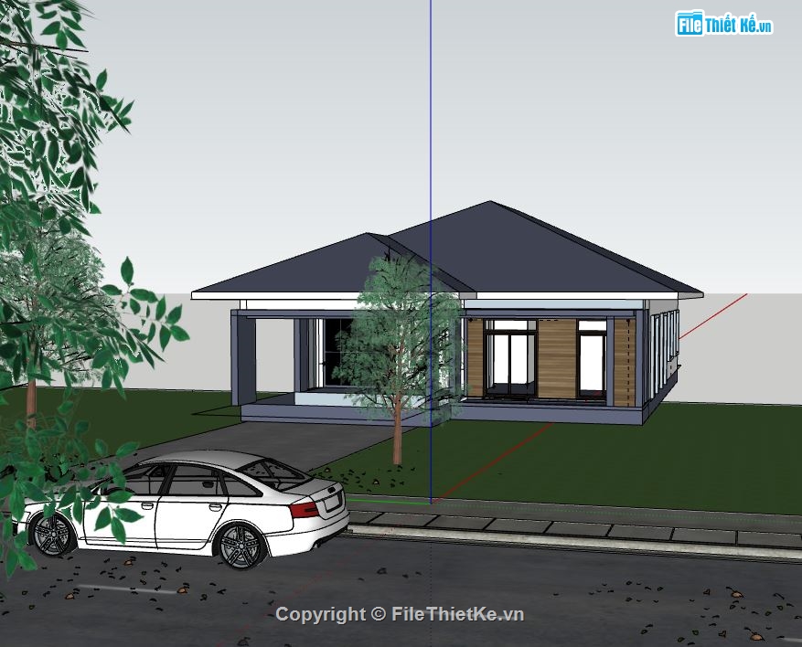 file su biệt thự,sketchup biệt thự,model su biệt thự