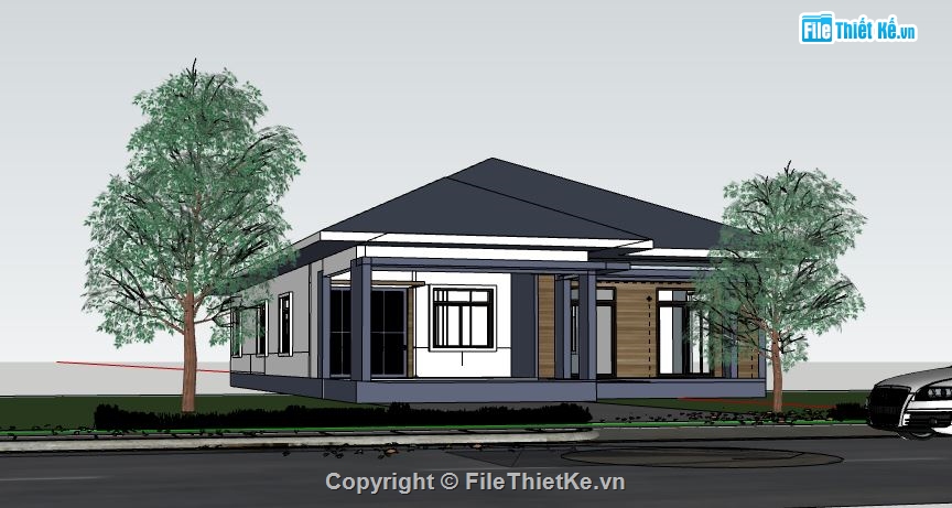 file su biệt thự,sketchup biệt thự,model su biệt thự