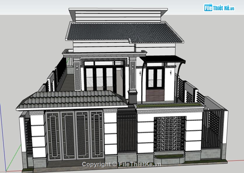 file su biệt thự,sketchup biệt thự,model su biệt thự