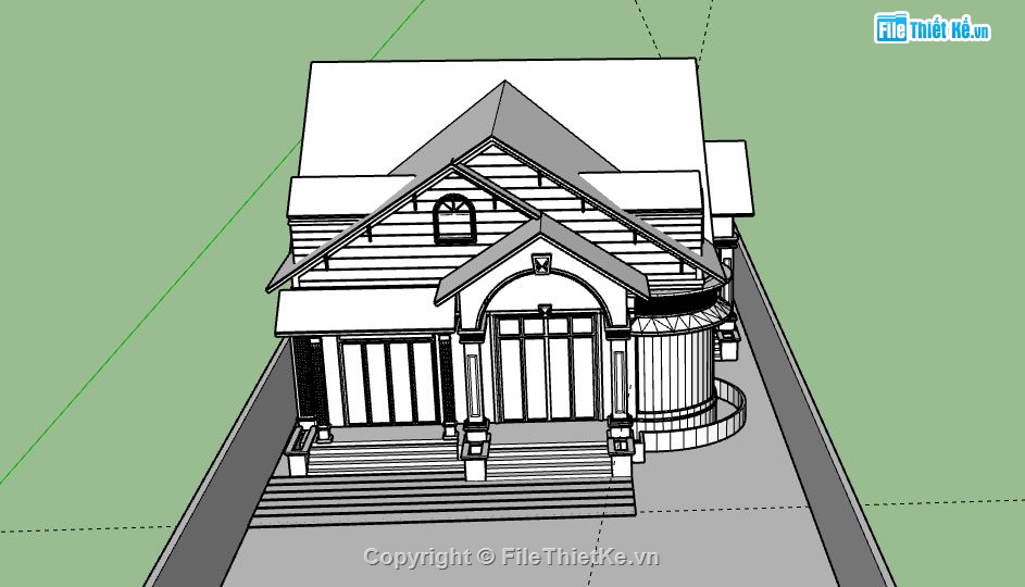 Biệt thự  2 tầng,model su biệt thự 2 tầng,bản vẽ biệt thự 2 tầng,file su biệt thự 2 tầng,biệt thự 2 tầng model su