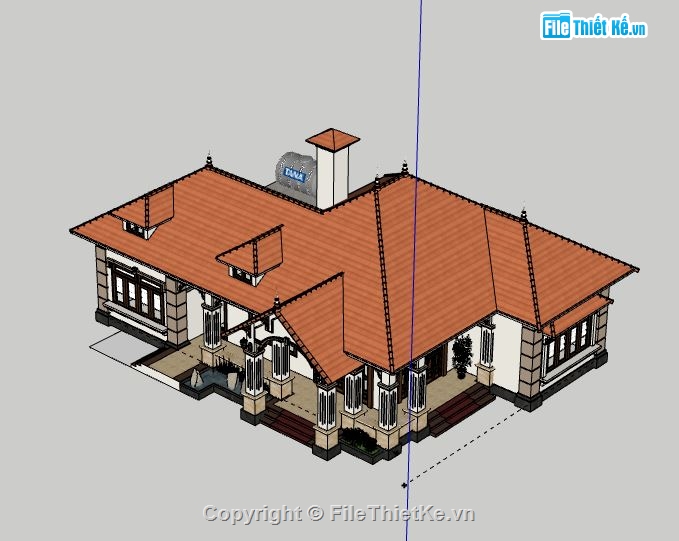 Biệt thự 1 tầng,Biệt thự,file su biệt thự 1 tầng