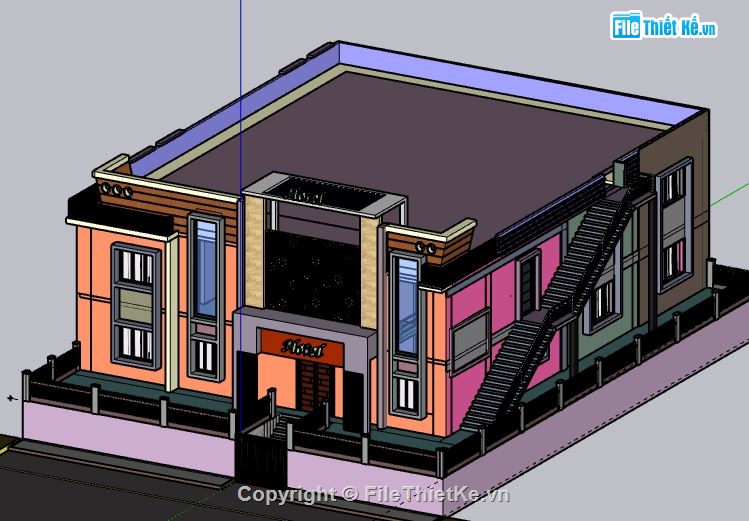 Biệt thự 1 tầng,model su biệt thự 1 tầng,file su biệt thự 1 tầng