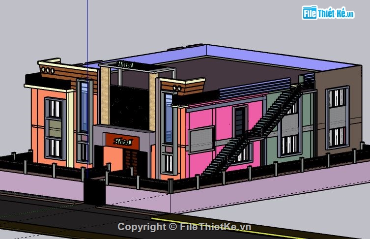 Biệt thự 1 tầng,model su biệt thự 1 tầng,file su biệt thự 1 tầng