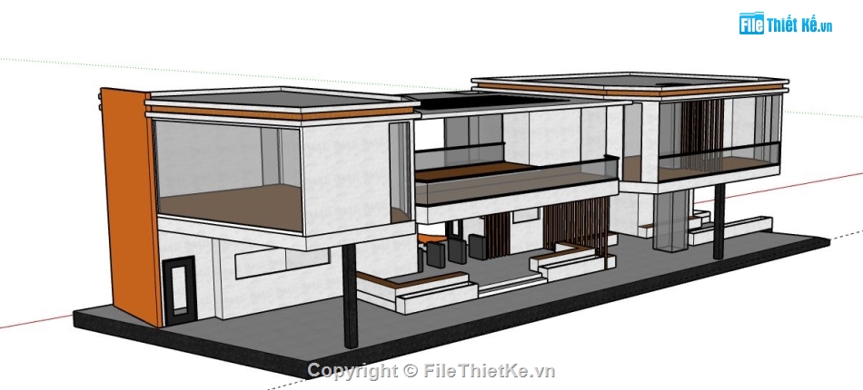 Biệt thự 1 tầng,model su biệt thự 1 tầng,file sketchup biệt thự 1 tầng,biệt thự 1 tầng file su,sketchup biệt thự 1 tầng