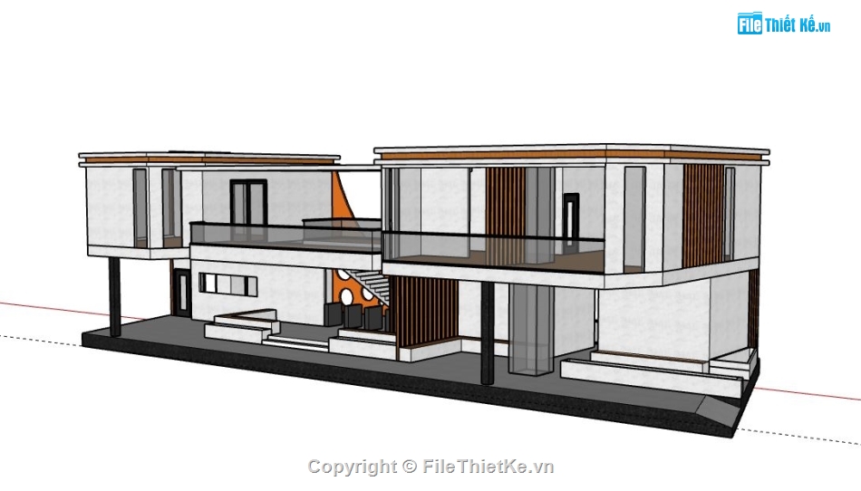 Biệt thự 1 tầng,model su biệt thự 1 tầng,file sketchup biệt thự 1 tầng,biệt thự 1 tầng file su,sketchup biệt thự 1 tầng