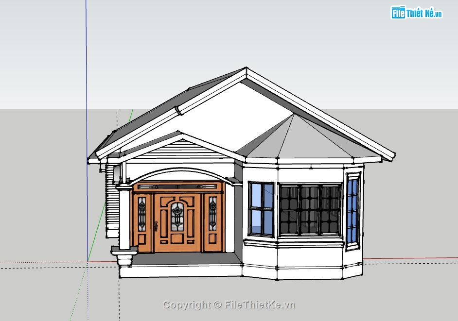 Biệt thự 1 tầng,model su biệt thự 1 tầng,file su biệt thự 1 tầng