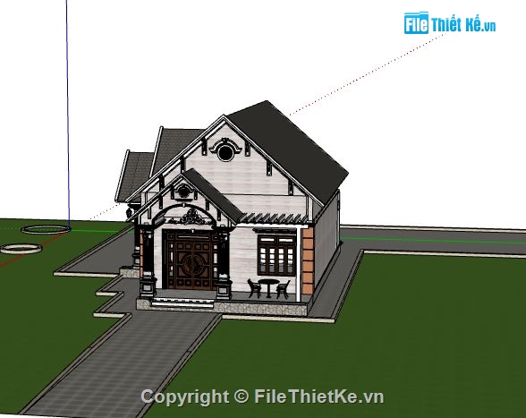 Biệt thự 1 tầng,model su biệt thự 1 tầng,file su biệt thự 1 tầng