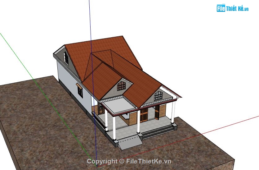 Biệt thự 1 tầng,model su biệt thự 1 tầng,file su biệt thự 1 tầng