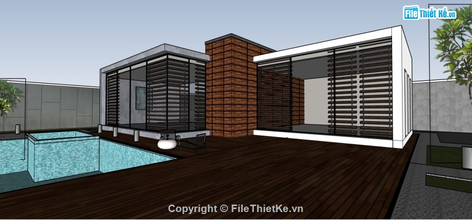 file su biệt thự,file sketchup biệt thự,model su biệt thự