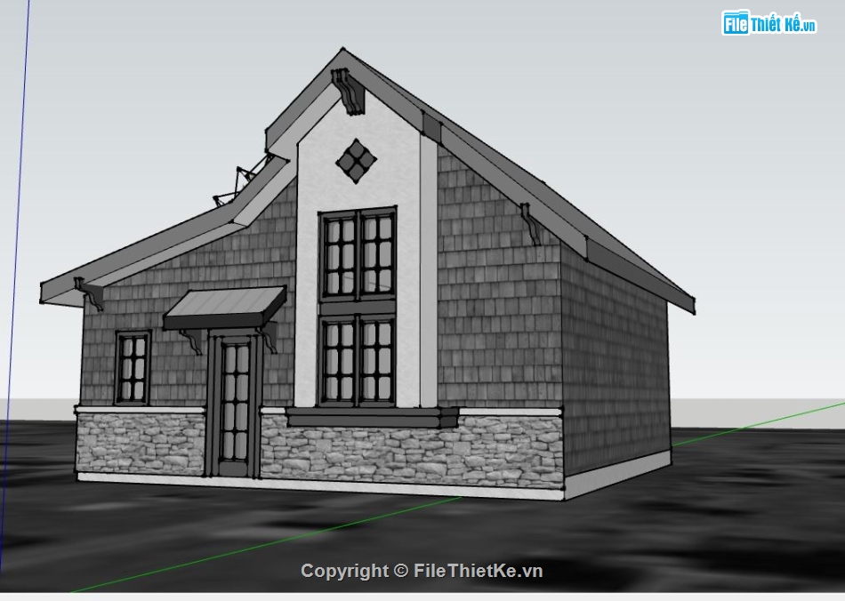 file sketchup biệt thự,model su biệt thự,file su biệt thự