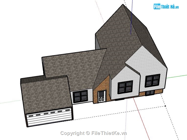 Biệt thự 1 tầng,model su biệt thự 1 tầng,file su biệt thự 1 tầng,biệt thự 1 tầng sketchup,sketchup biệt thự 1 tầng