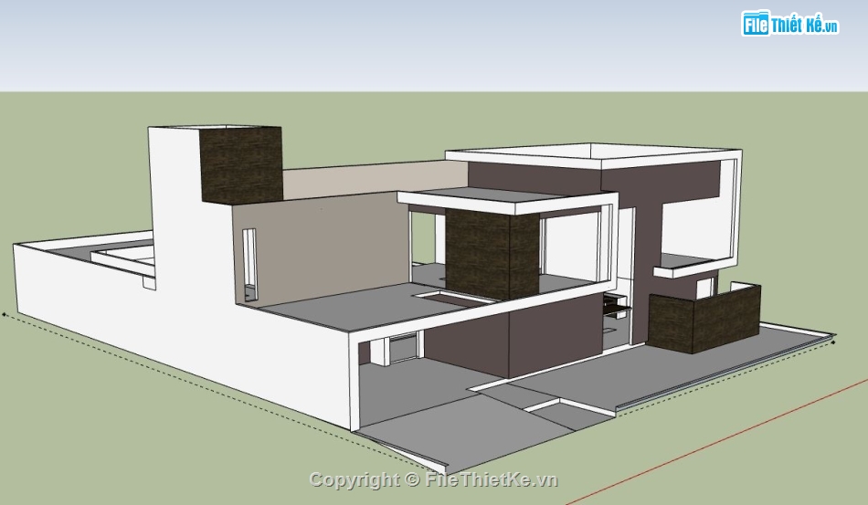 Biệt thự 1 tầng,model su biệt thự 1 tầng,biệt thự 1 tầng file su,sketchup biệt thự 1 tầng,biệt thự 1 tầng file sketchup