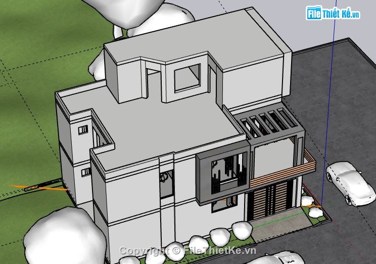 Biệt thự 2 tầng 1 tum,Model su biệt tự 2 tầng 1 tum,file su biệt thự 2 tầng,biệt thự 2 tầng 1 tum model su