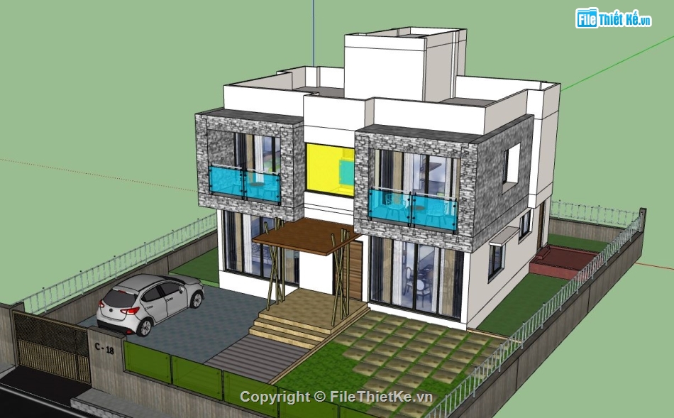 biệt thự 2 tầng,model su biệt thự 2 tầng,file sketchup biệt thự 2 tầng,biệt thự 2 tầng file su,file su biệt thự 2 tầng