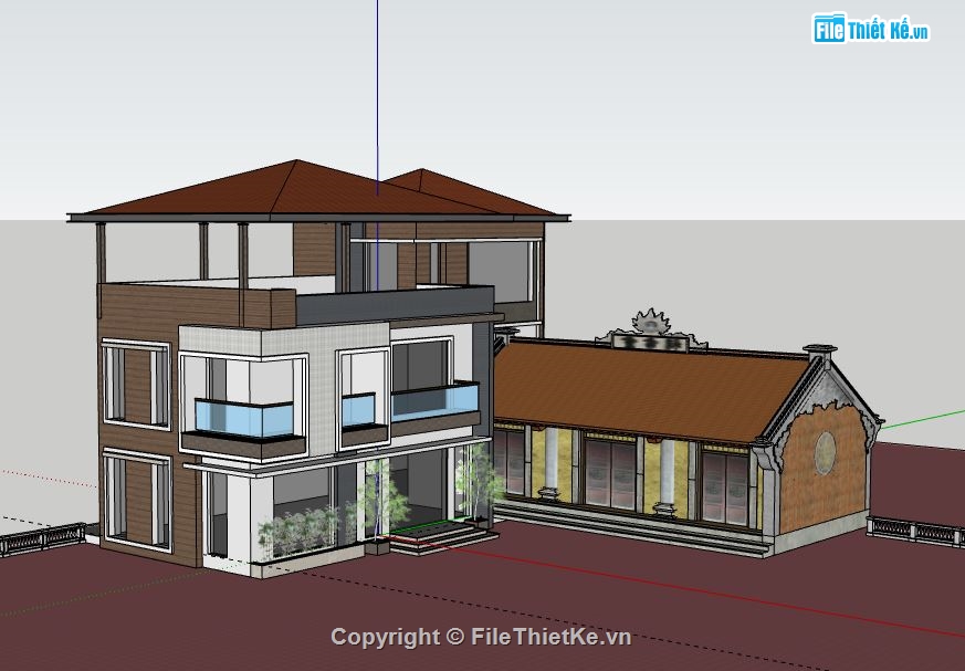 Biệt thự 2 tầng,model su biệt thự 2 tầng,file su biệt thự 2 tầng