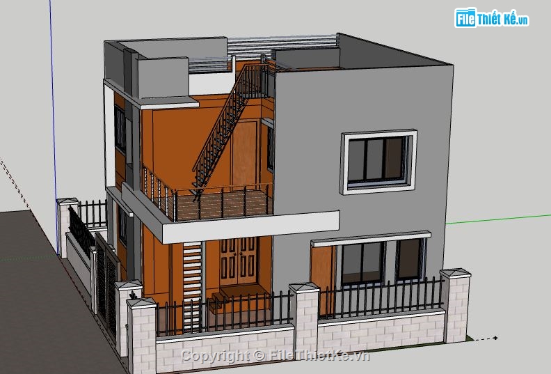 Biệt thự 2 tầng,model su biệt thự 2 tầng,biệt thự 2 tầng file su,file sketchup biệt thự 2 tầng,biệt thự 2 tầng model su