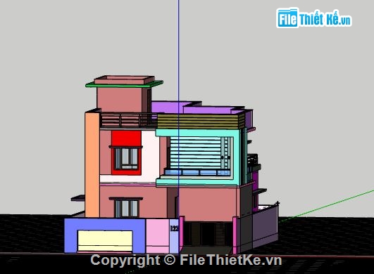 Biệt thự 2 tầng,model su biệt thự 2 tầng,biệt thự 2 tầng file su