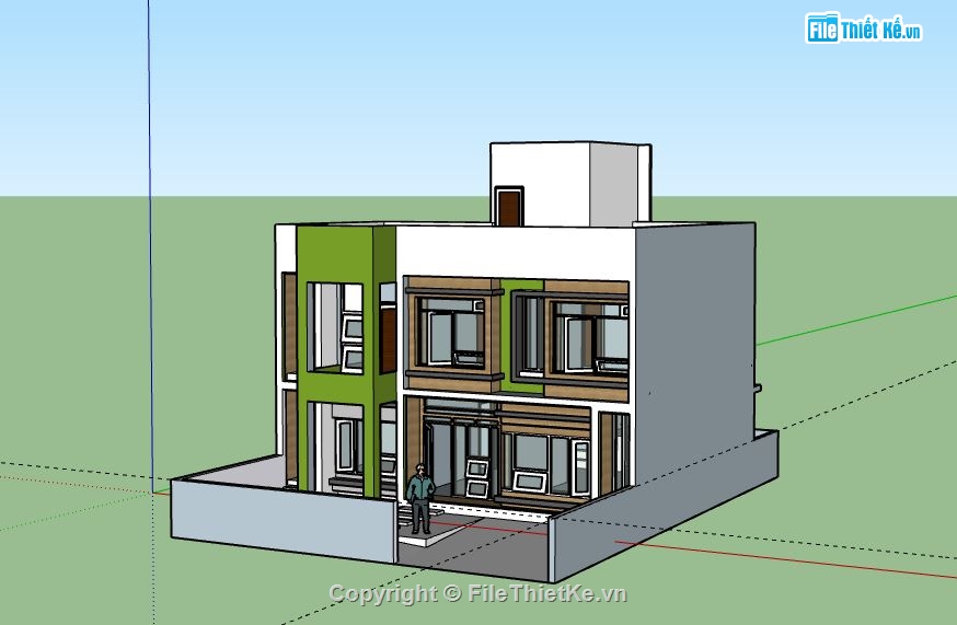 Biệt thự 2 tầng,model su biệt thự 2 tầng,file su biệt thự 2 tầng