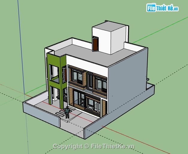 Biệt thự 2 tầng,model su biệt thự 2 tầng,file su biệt thự 2 tầng