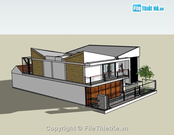 Biệt thự 2 tầng,model su biệt thự 2 tầng,biệt thự 2 tầng file su