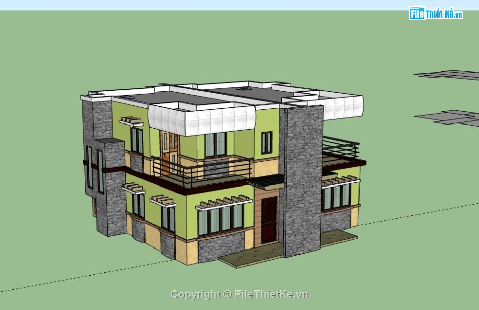 Biệt thự 2 tầng,model su biệt thự 2 tầng,file su biệt thự 2 tầng