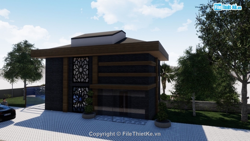 Biệt thự 2 tầng,model su biệt thự 2 tầng,biệt thự 2 tầng file su,sketchup biệt thự 2 tầng,biệt thự 2 tầng sketchup