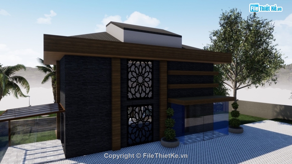 Biệt thự 2 tầng,model su biệt thự 2 tầng,biệt thự 2 tầng file su,sketchup biệt thự 2 tầng,biệt thự 2 tầng sketchup