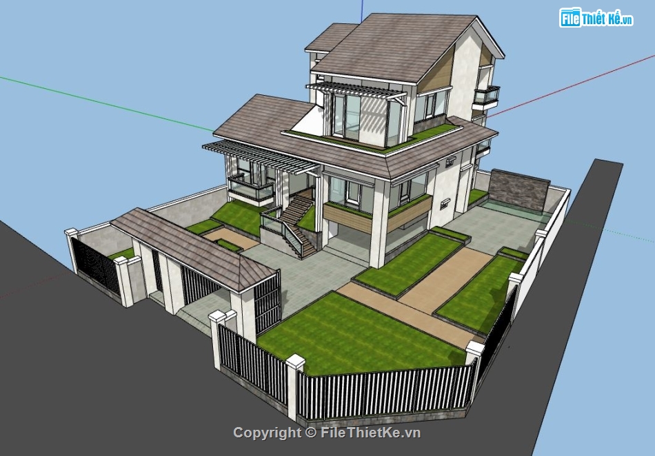 file su nhà biệt thự,model su biệt thự,su biệt thự