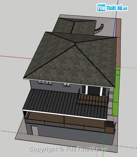 Biệt thự 2 tầng,model su biệt thự 2 tầng,biệt thự 2 tầng file su,file sketchup biệt thự 2 tầng,mẫu biệt thự 2 tầng sketchup