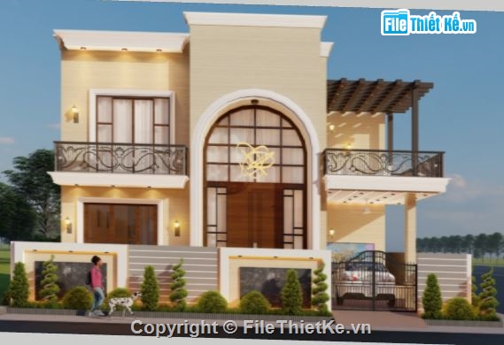 Biệt thự 2 tầng,model su biệt thự 2 tầng,biệt thự 2 tầng sketchup