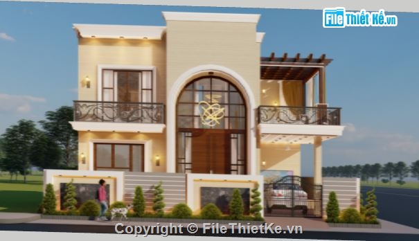 Biệt thự 2 tầng,model su biệt thự 2 tầng,biệt thự 2 tầng sketchup