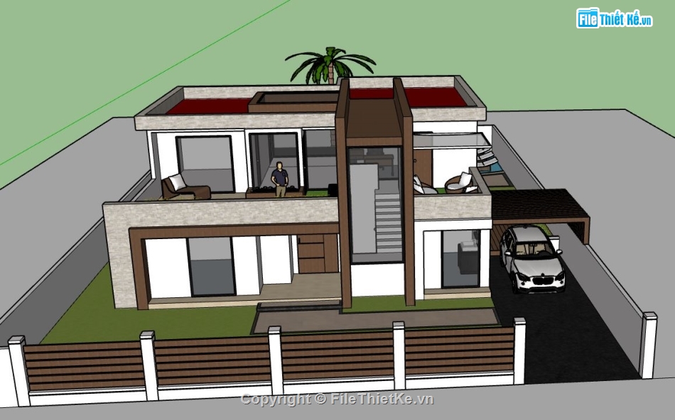 Biệt thự 2 tầng,model su biệt thự 2 tầng,biệt thự 2 tầng file su,file sketchup biệt thự 2 tầng,biệt thự 2 tầng model su